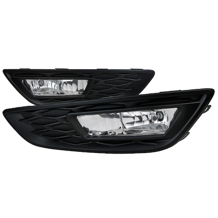 Spec-D Tuning 15-Up Ford Focus Clear Fog Lights Without Wiring Kit LF-FOC15COEM-DL
